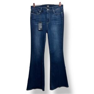 PAIGE Bell Canyon High Rise Flare Jeans Dark Wash Petite 29 NWT
